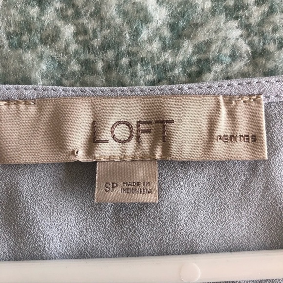 Ann Taylor sheer bell sleeve top light blue - Picture 6 of 7